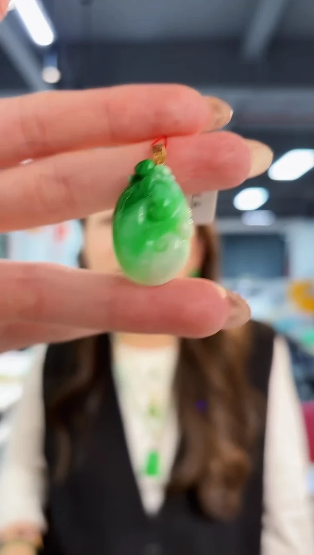 【闪购商品】翡翠颈饰18K金镶嵌缅料A货/支持复检/一件
