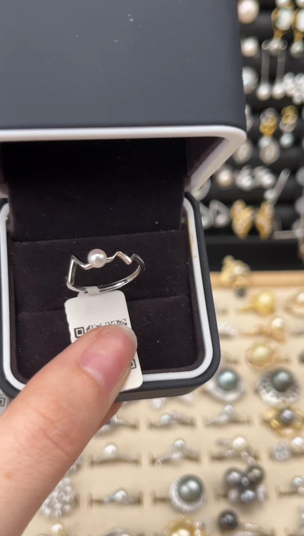 【闪购商品】淡水珍珠戒指银S925镶嵌S925银 淡水戒指