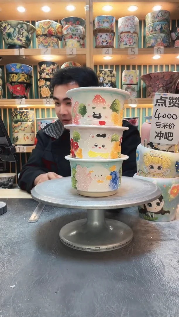 瓷片默认微瑕一物一拍1117-140-3个