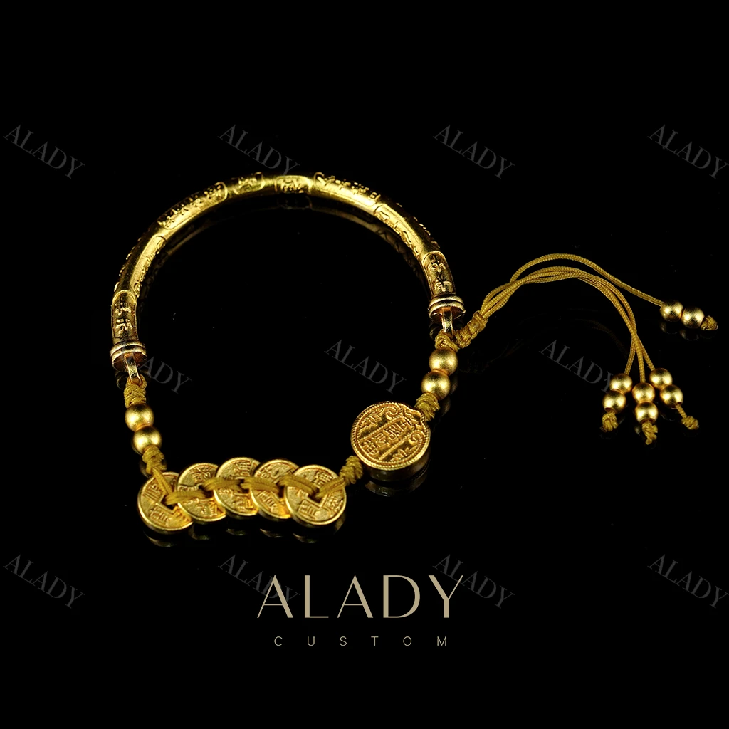 合金手链 【吉言半镯】五帝币时尚半镯款手链