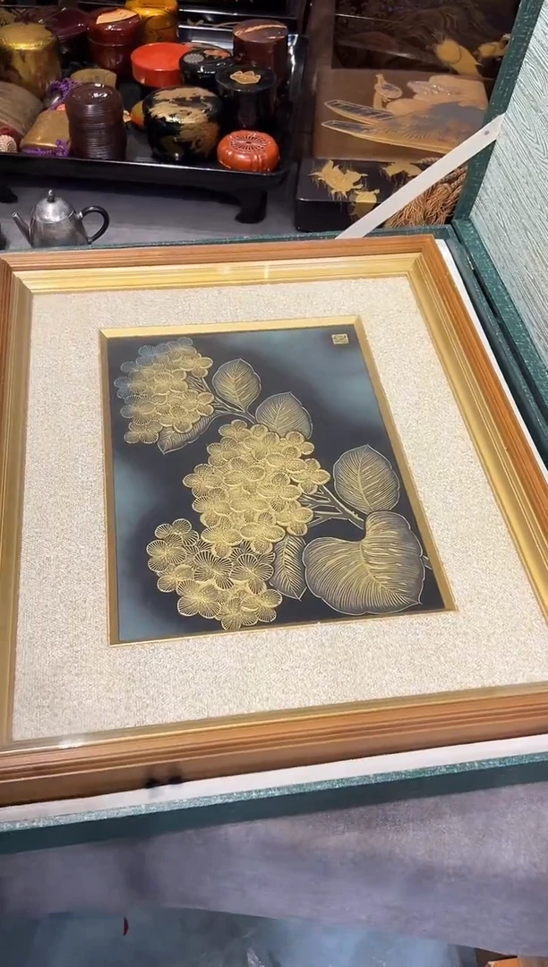 沈金雕刻 挂画 大漆漆器大漆漆器