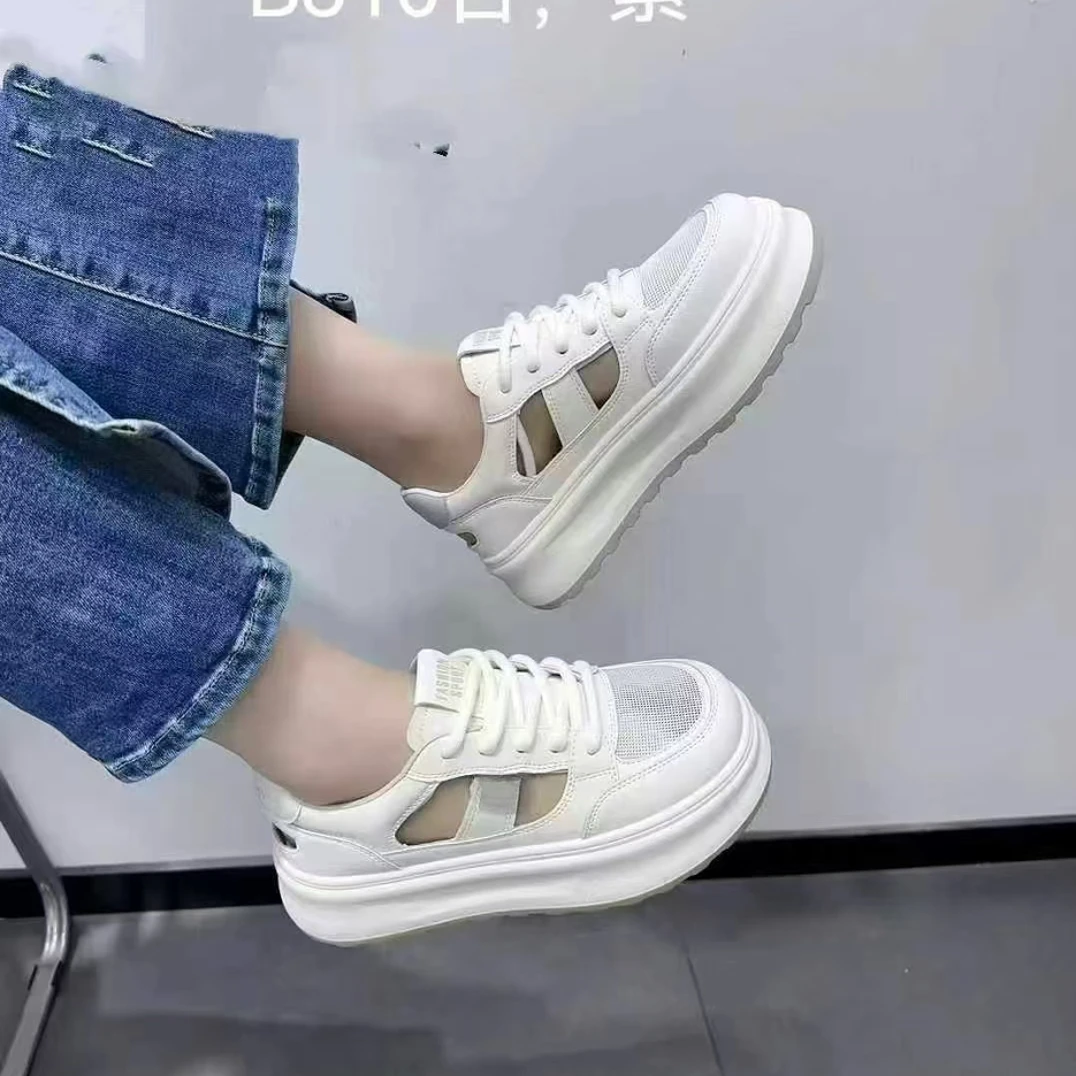 XD厚底网面透气板鞋B810