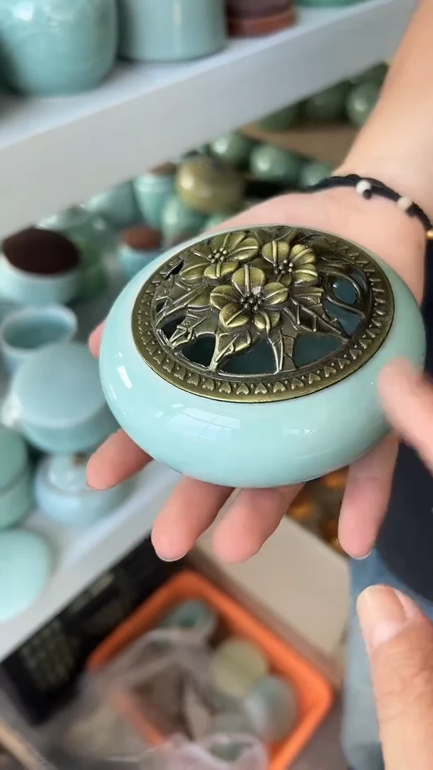龙泉云间青瓷小米茶器