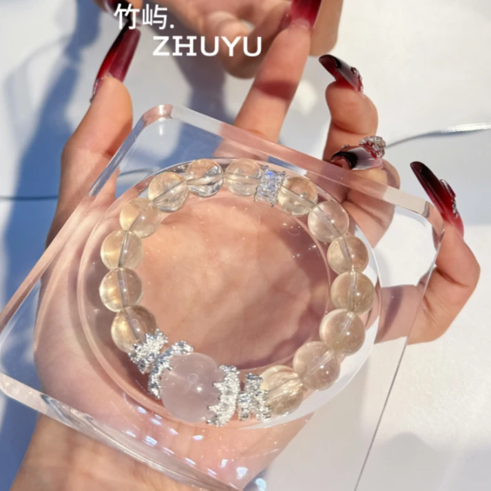 【蜜罐莓莓】黄水晶粉水晶天然水晶手串天然水晶手链（多样性发一）