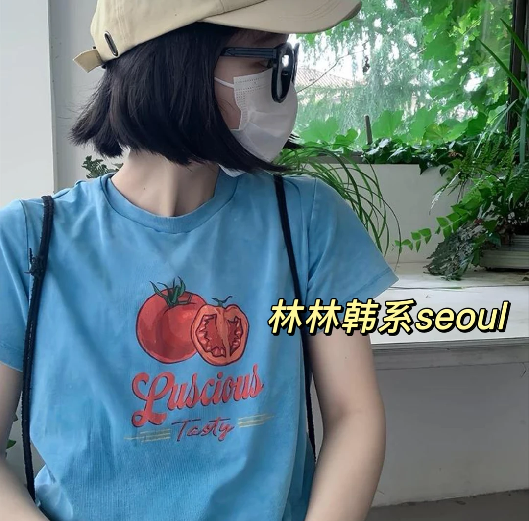 编码D701-800夏季短袖  林夏.韩系seoul