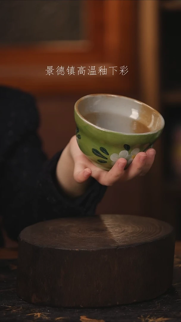 陶瓷景德镇高温釉下手绘陶瓷@L301@