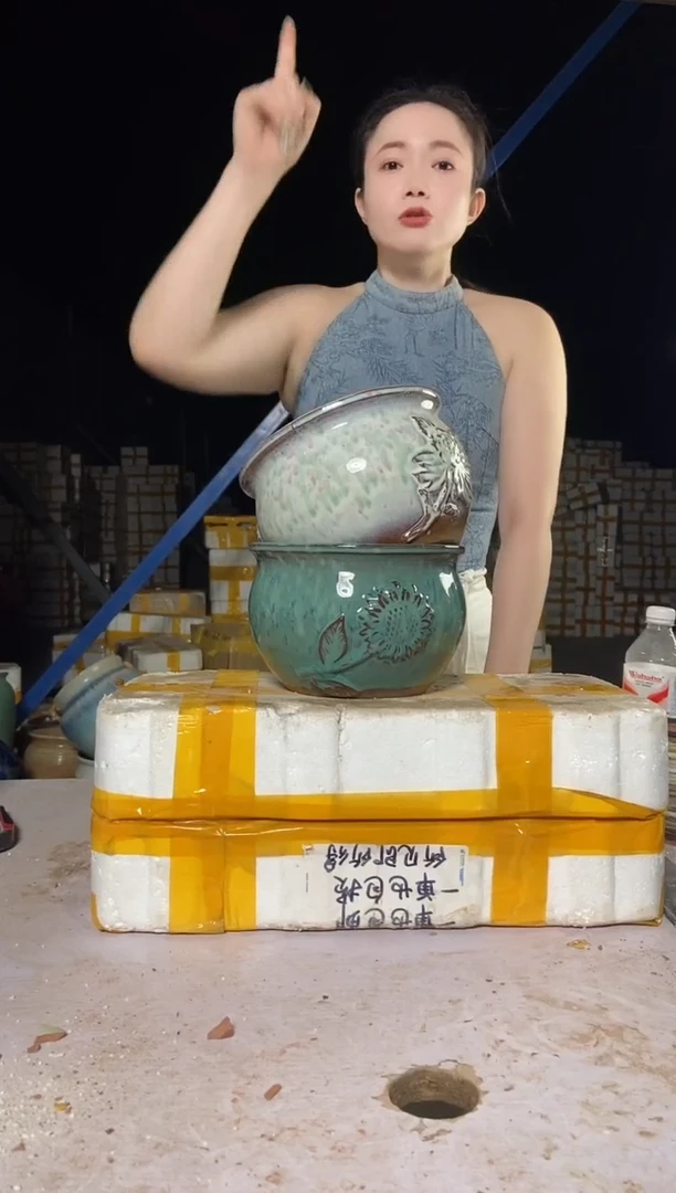 宜兴紫砂粗陶花盆20/15