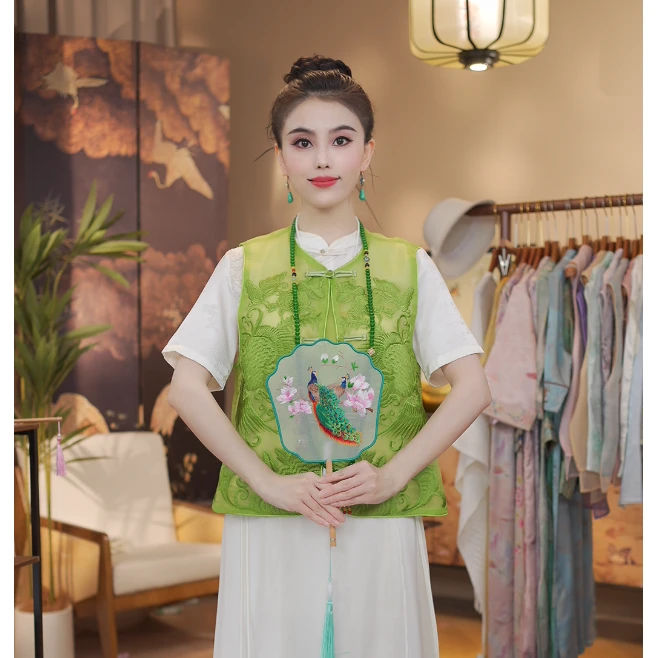 《 清瞳-马夹》新中式刺绣国风休闲品质透气马夹