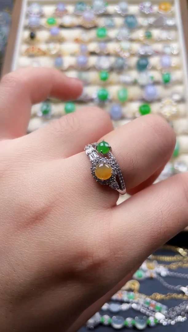 银S925镶嵌戒指翡翠51