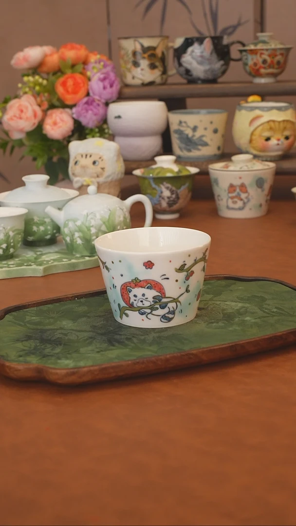 柯柯 小浣熊猪口杯