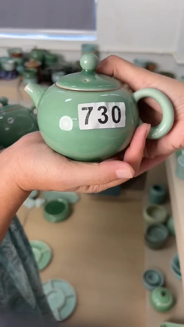龙泉云间青瓷小米茶器