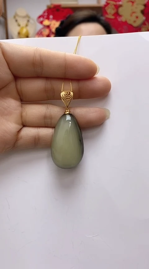 【闪购商品】琥珀裸石银S925镶嵌琥珀吊坠