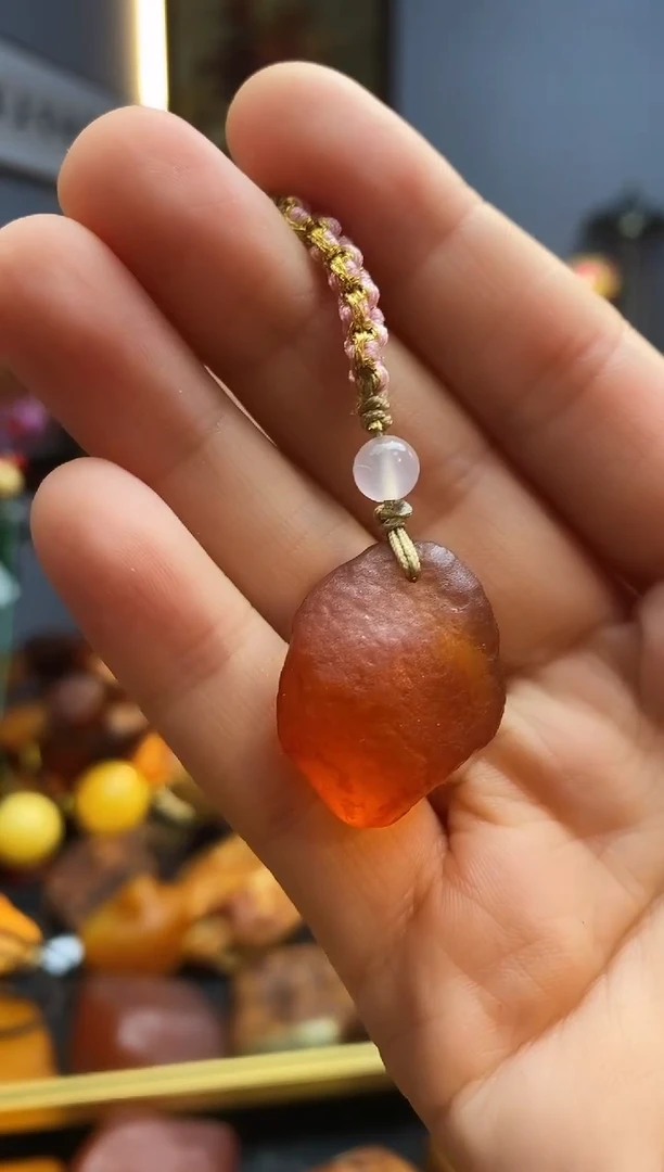 琥珀颈饰未镶嵌挂件