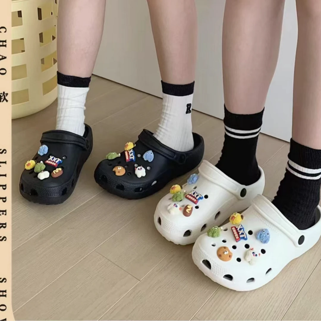 212网红街拍卡通新款EVA防滑洞洞鞋