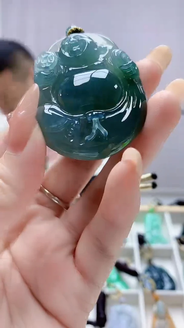 未镶嵌定制翡翠4898DD-毛货挂件88
