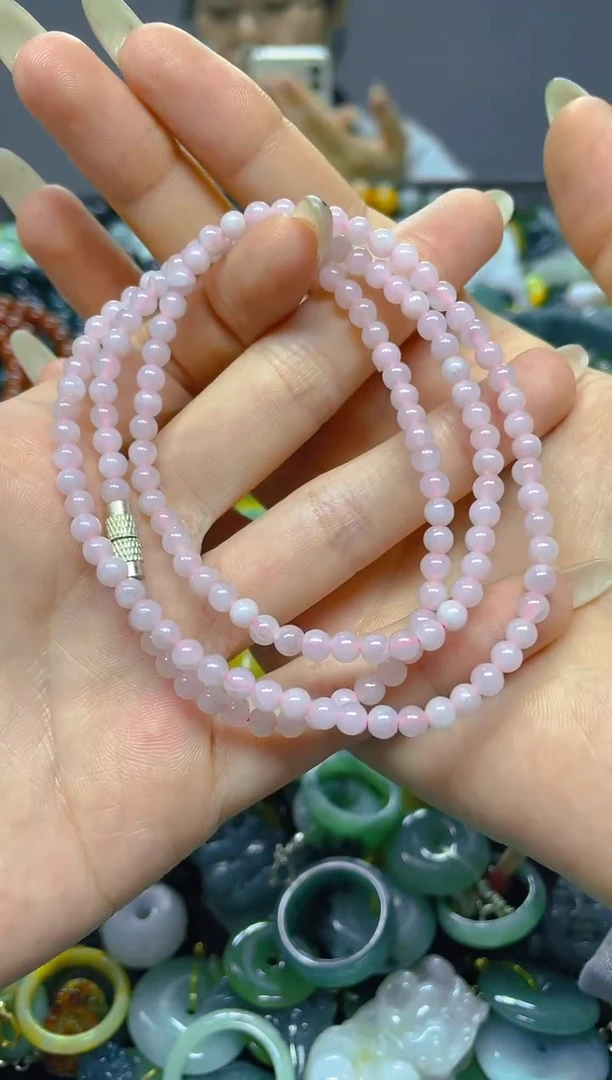 颈饰未镶嵌翡翠4MM/ U /翡翠A货，一件也是批发价