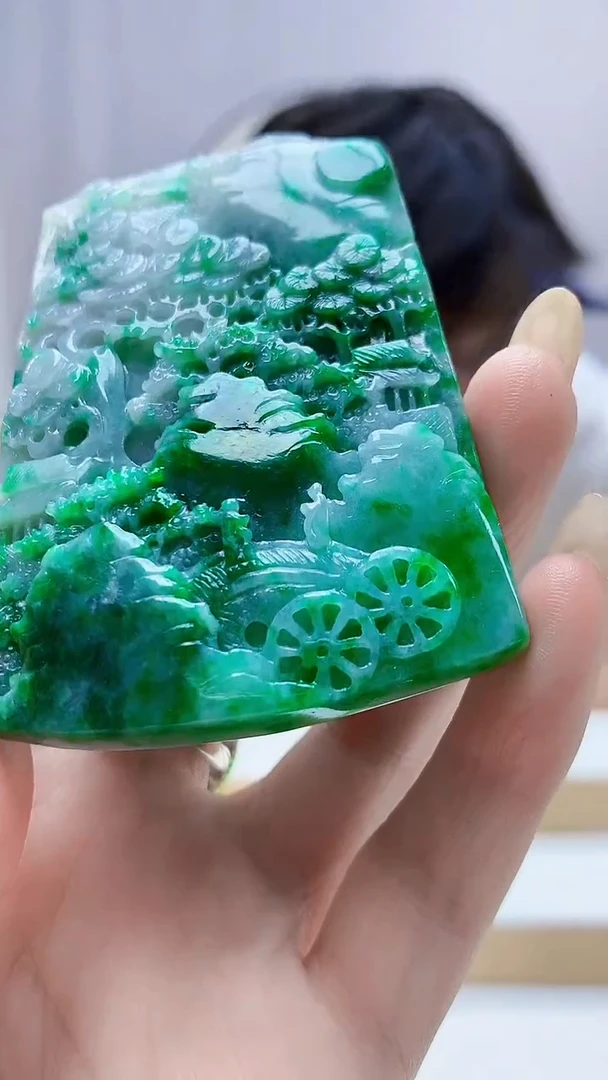 未镶嵌定制翡翠4688DD-毛货山水156