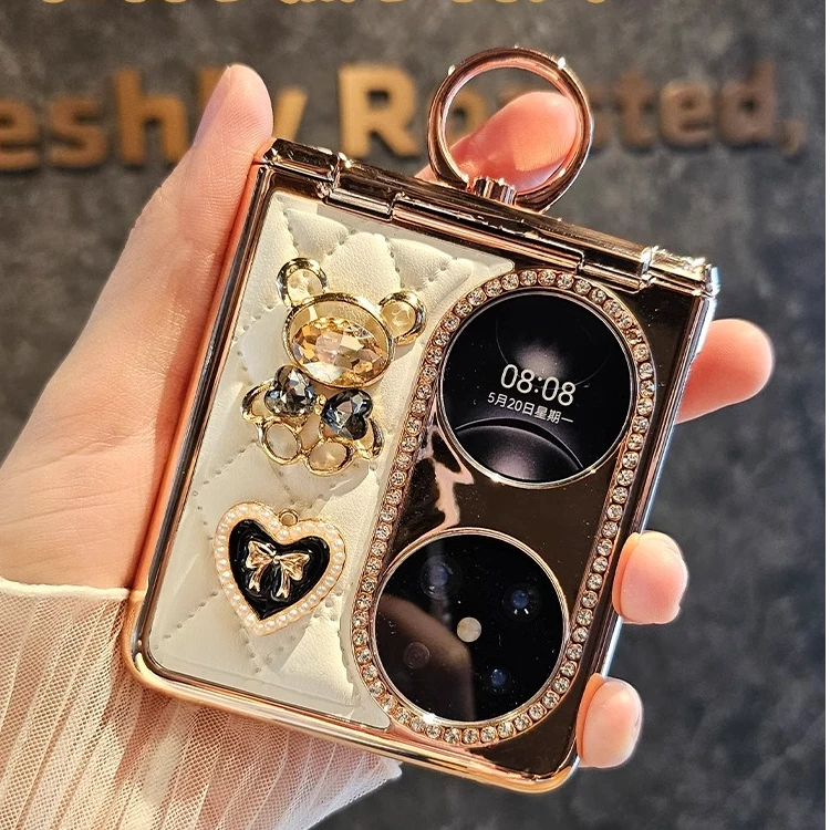 适用于华为purax手机壳新款pocket2镜头镶钻全包防摔p50pocket