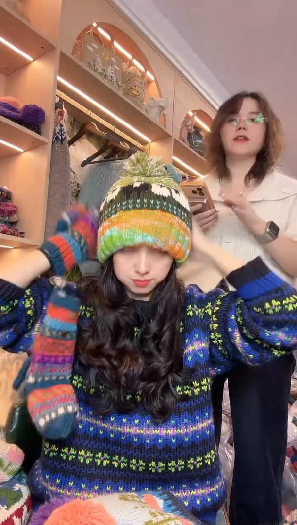 绵羊毛百羊毛肖恩羊单球帽