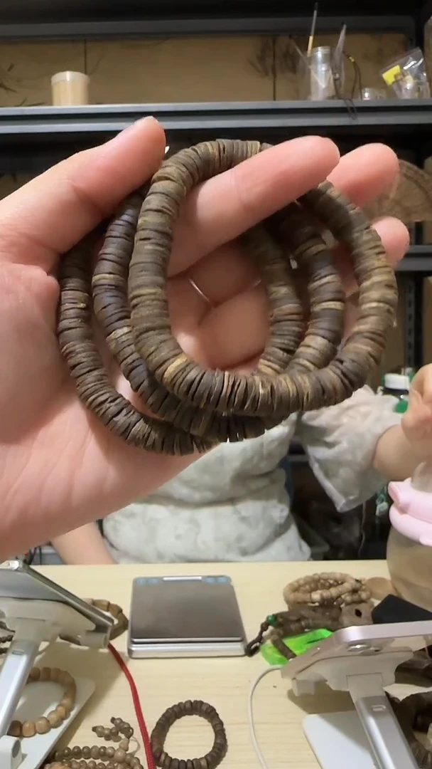 手串沉香23号棋楠沉水片片珠手串多样性发一条