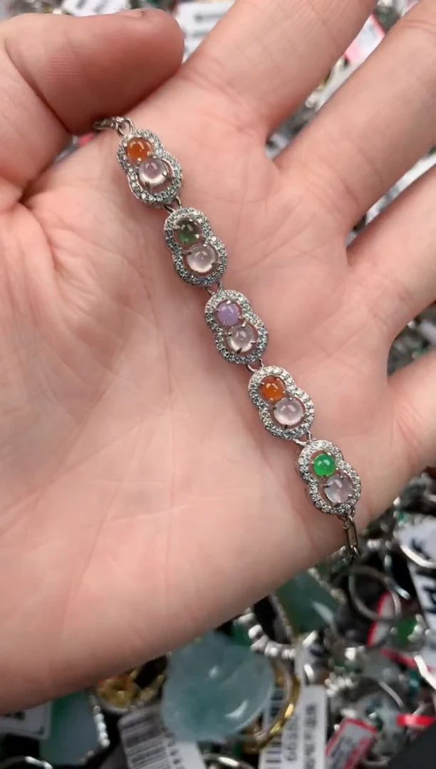 银S925镶嵌戒指翡翠8                  7