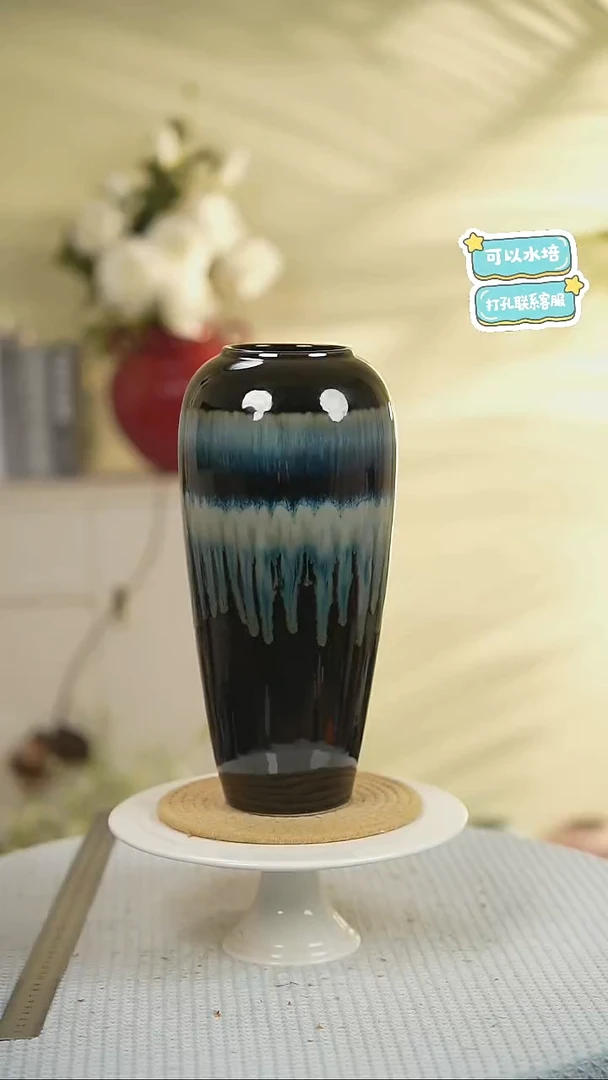 高款美人醉景德镇高温陶瓷花摆件
