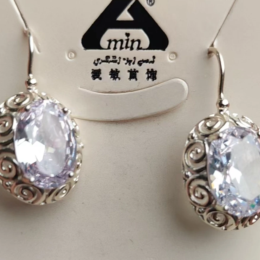 铜合金锆石耳饰 爱敏首饰耳环