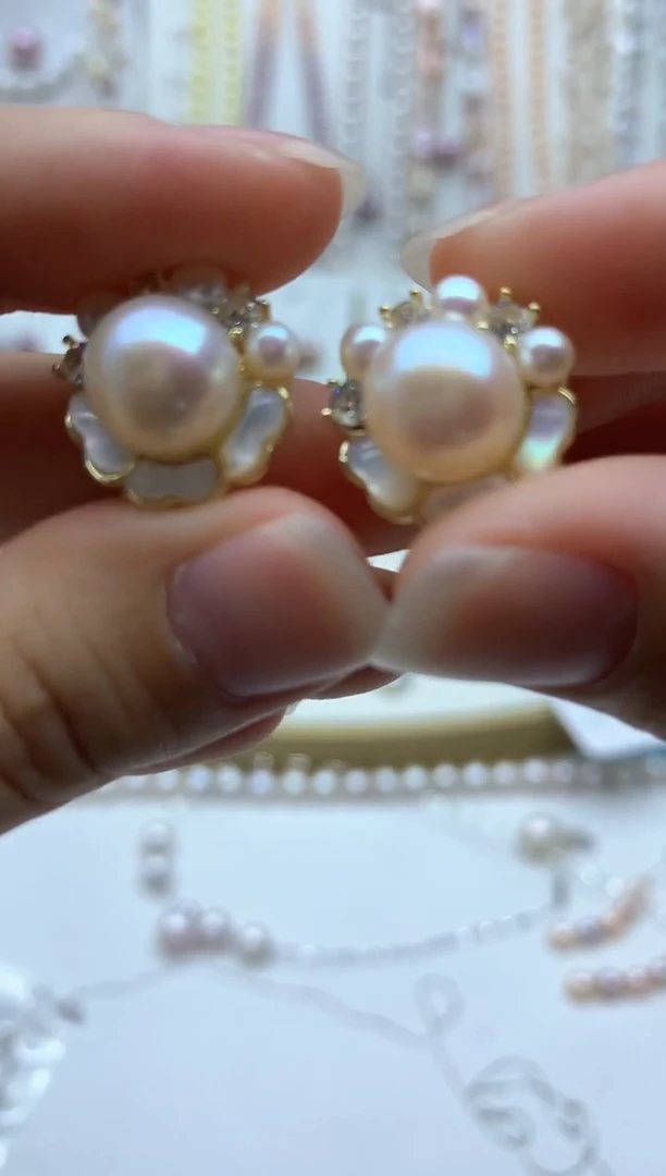 未镶嵌淡水珍珠耳饰多样性发其一