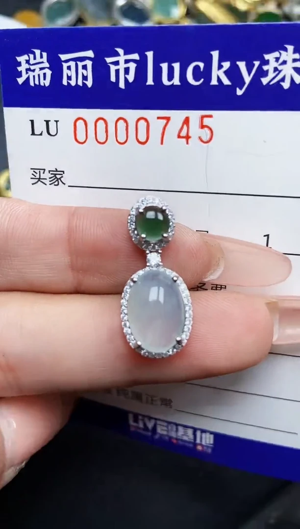 【闪购商品】翡翠颈饰银S925镶嵌0745