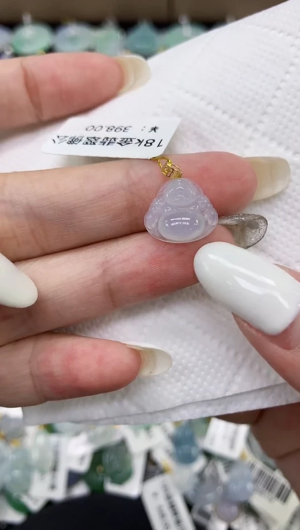 颈饰18K金镶嵌翡翠11111111111