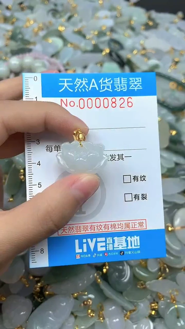 颈饰未镶嵌翡翠净货挂件-0826