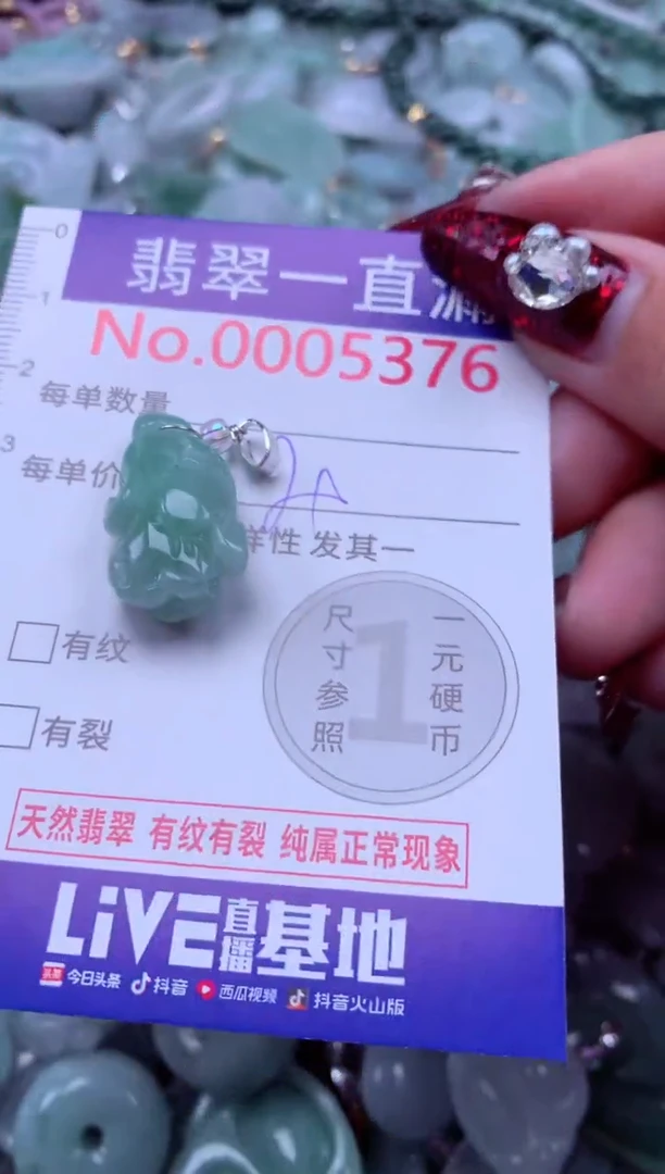 吊坠(不含链)未镶嵌翡翠5376