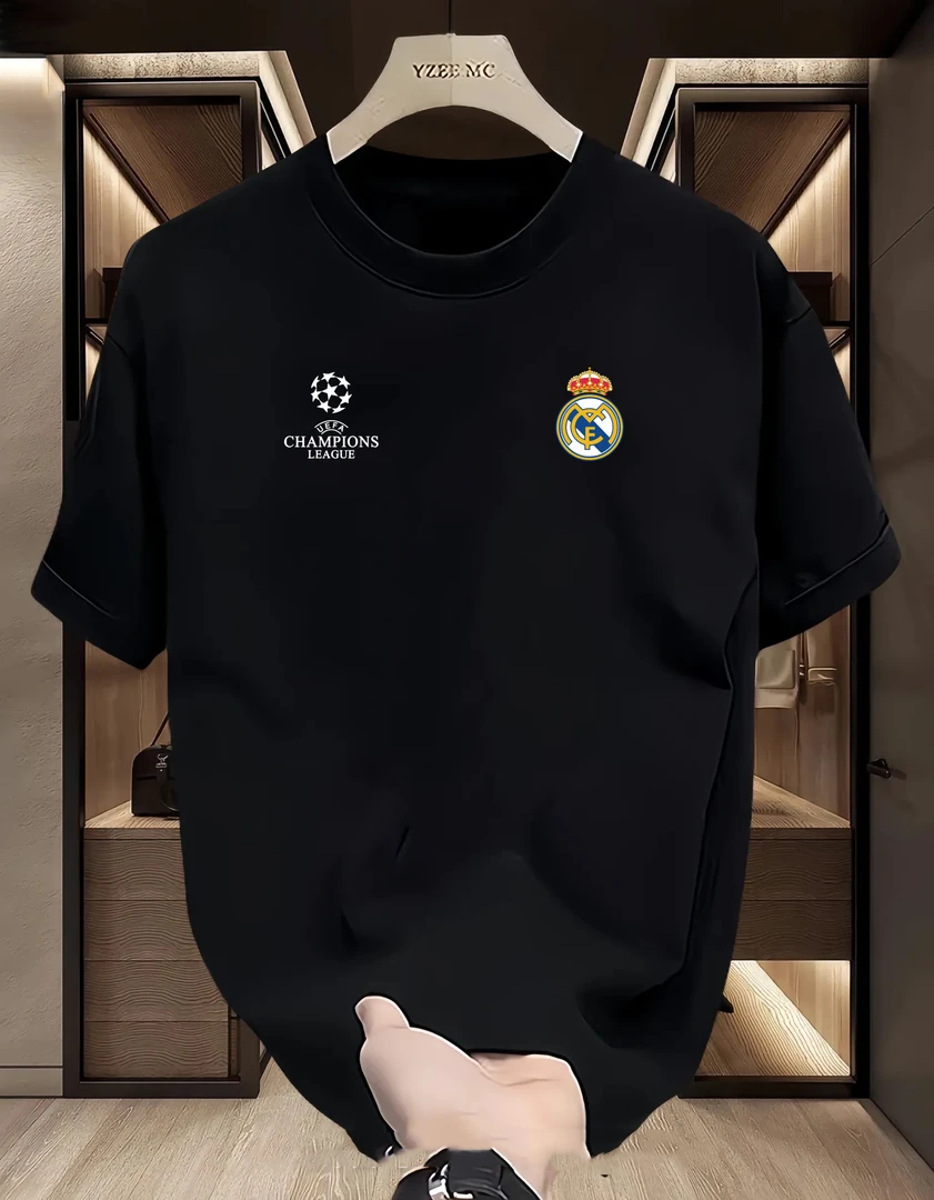 2025FIFA欧冠足球纯棉圆领短袖时尚百搭宽松国家队