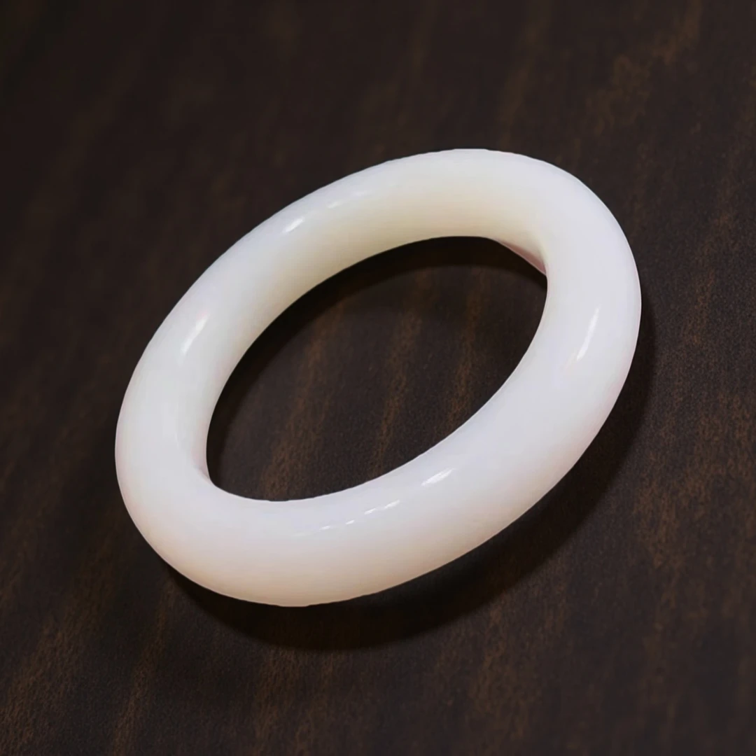 （抖音质检发货出具证书正品保真）天然和田玉白玉手镯+佛公