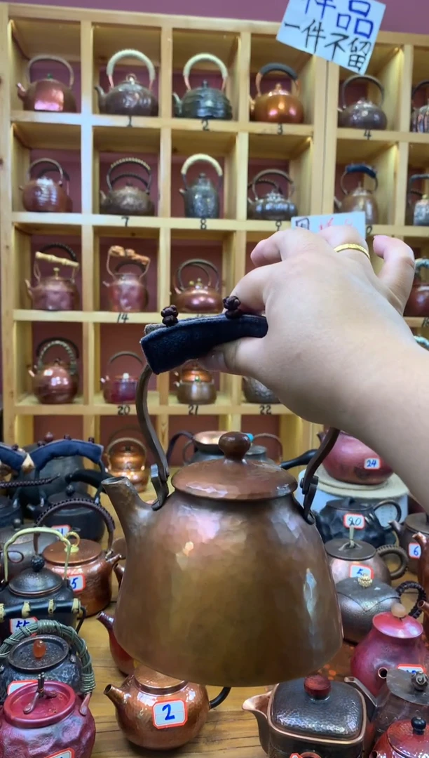 紫铜烤色一张打加厚老铜壶