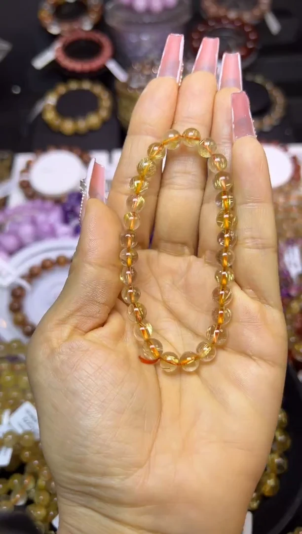 未镶嵌手串水晶金发晶6.6mm