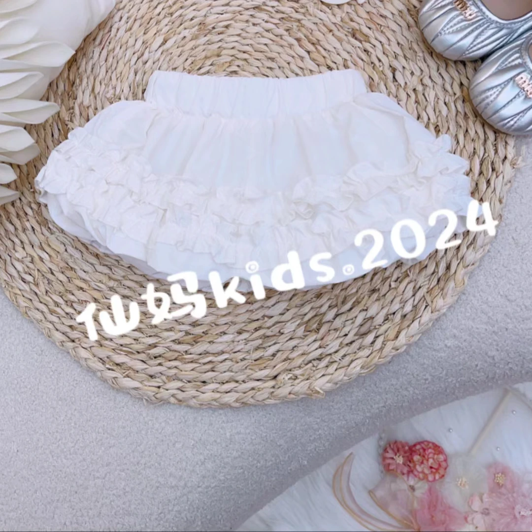 【033】2024年夏季新款白色立体花瓣裙裤