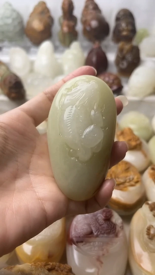 石材方解石棉纹正常不退换貔貅微瑕
