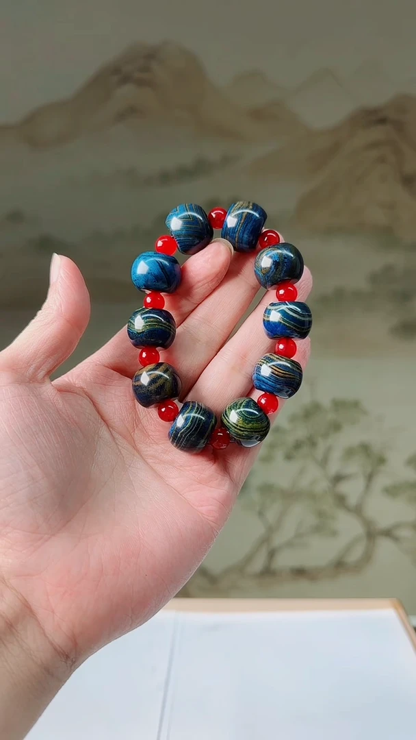 手饰玛瑙未镶嵌深海蓝精灵手串卡2.0多样性发一