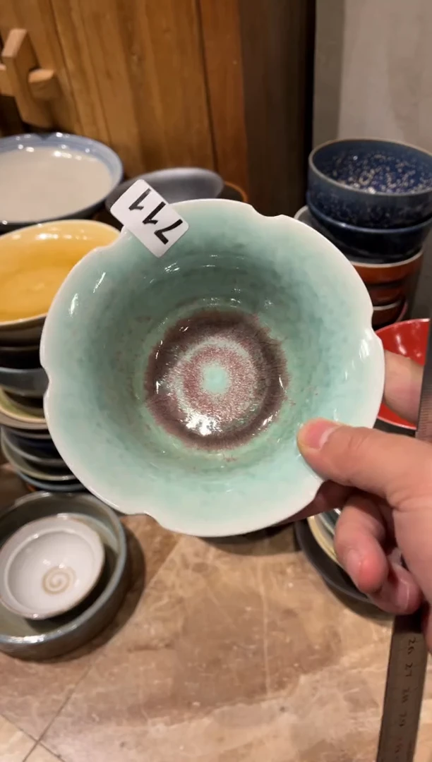 【闪购商品】瓷片711桐花手工花瓣碗1个