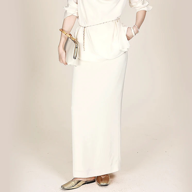 WVOW 【白山茶】春简约垂感醋酸流光锻面细腻半裙WV0042