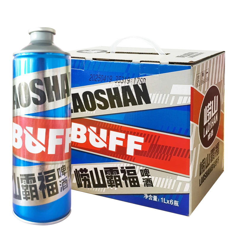 TSINGTAO/青岛啤酒崂山霸福礼盒1L*6礼盒装