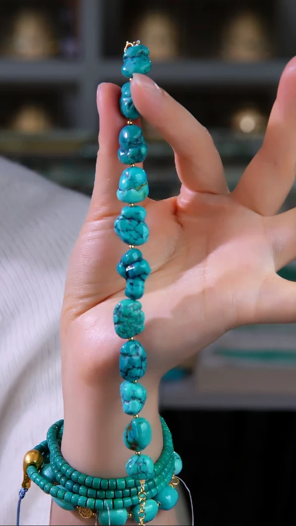 未镶嵌绿松石手链1