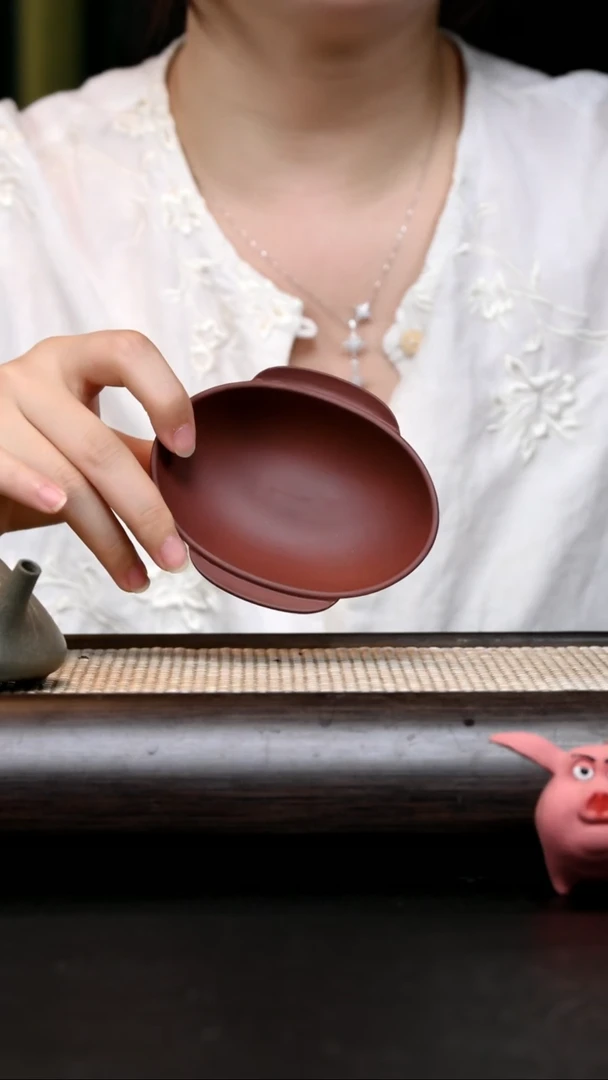 紫砂其他YZGT15765-袁门-耳杯-紫泥70cc