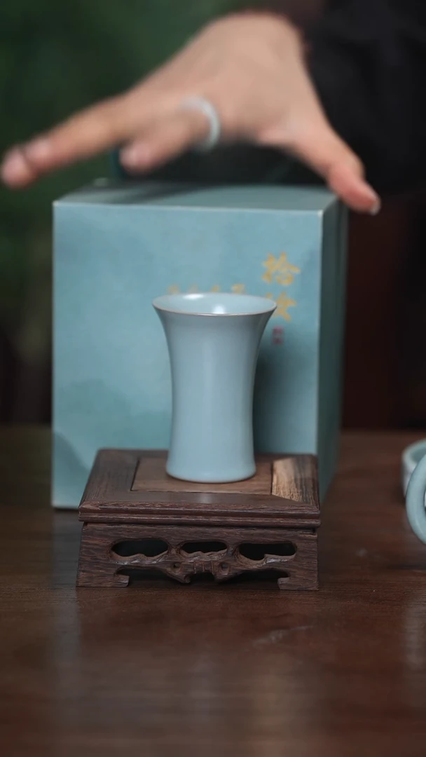 【闪购商品】清凉寺原产地仿古釉手工汝瓷闻香杯