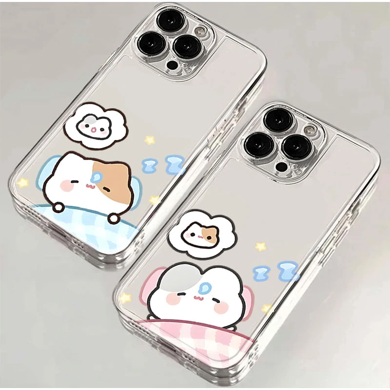 小猫睡觉想你适用iphone16pro/15手机壳苹果13/12/11透明14p卡通8