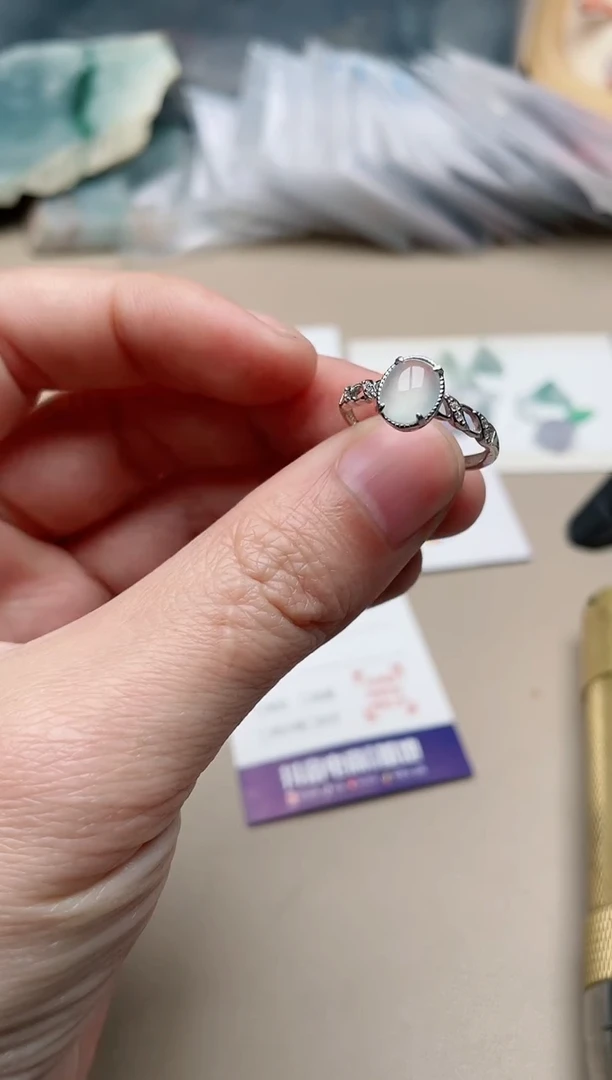 【闪购商品】翡翠戒指银S925镶嵌1000000031