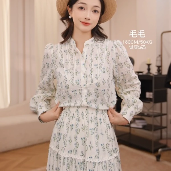 【毛毛专属】芭依璐秋季衬衫蕾丝拼接上衣93C1502