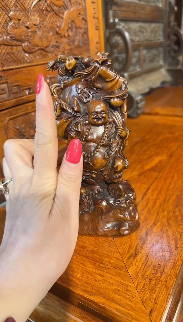 【闪购商品】木木艺黄杨木弥勒摆件398.88