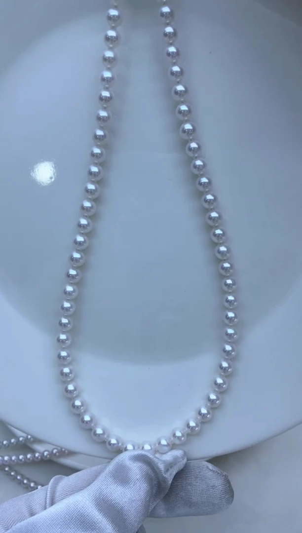 【闪购商品】淡水珍珠项链银S925镶嵌6-7